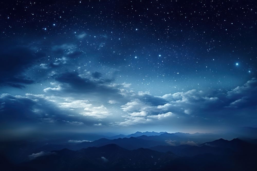 Sky night landscape outdoors. AI generated Image by rawpixel.