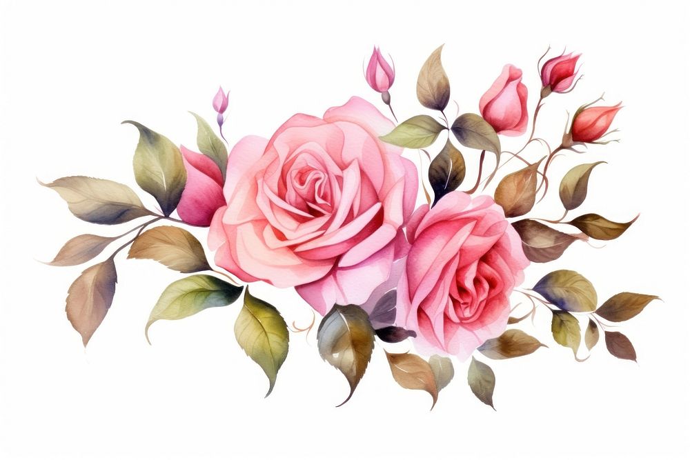 Flower rose pattern plant. AI generated Image by rawpixel.