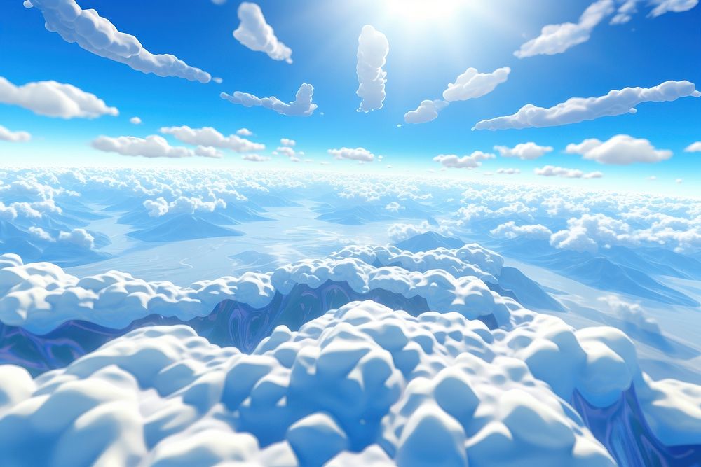 Blue Sky scene sky landscape outdoors. AI generated Image by rawpixel.