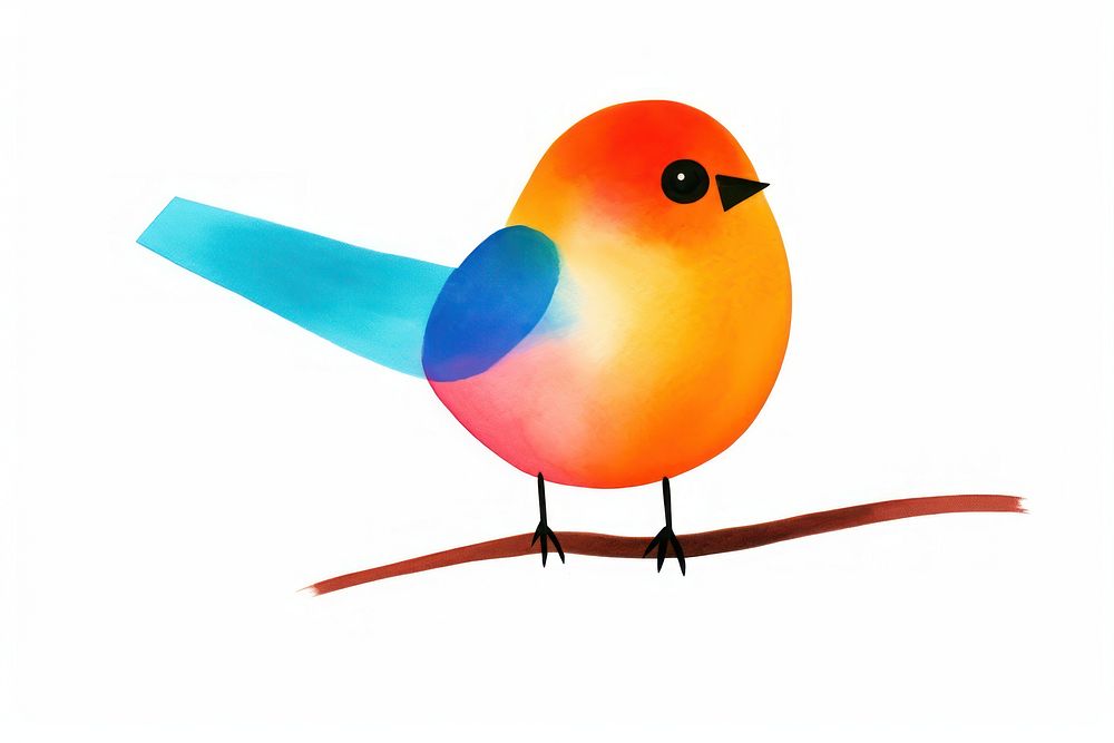 Bird flying animal white background creativity. AI generated Image by rawpixel.