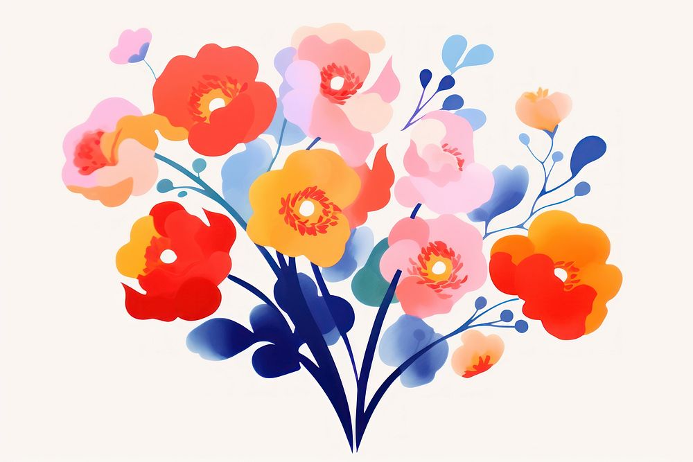Flower bouquet pattern plant art. AI generated Image by rawpixel.