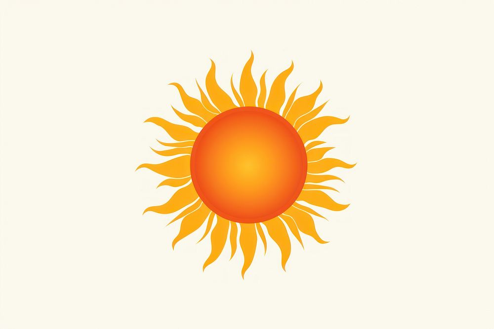Sun sunflower logo fragility. AI generated Image by rawpixel.