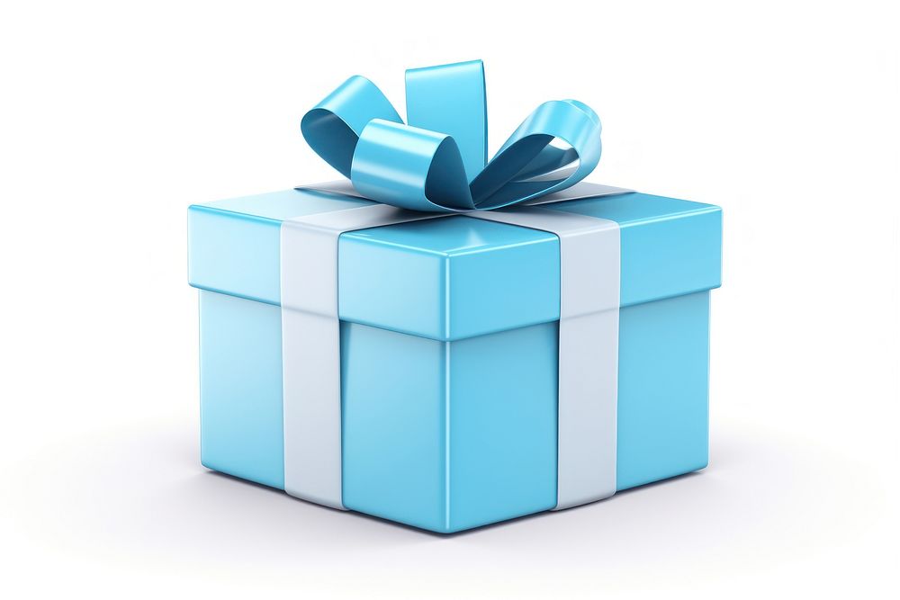 Gift box ribbon blue. AI generated Image by rawpixel.