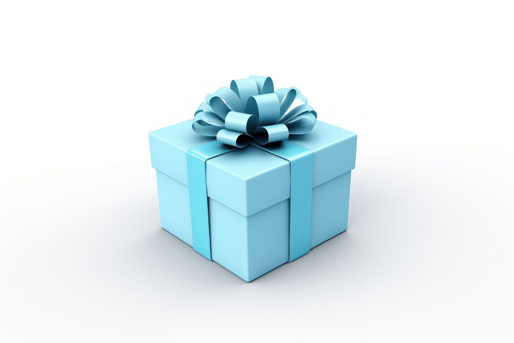 Gift box ribbon blue. AI generated Image by rawpixel.