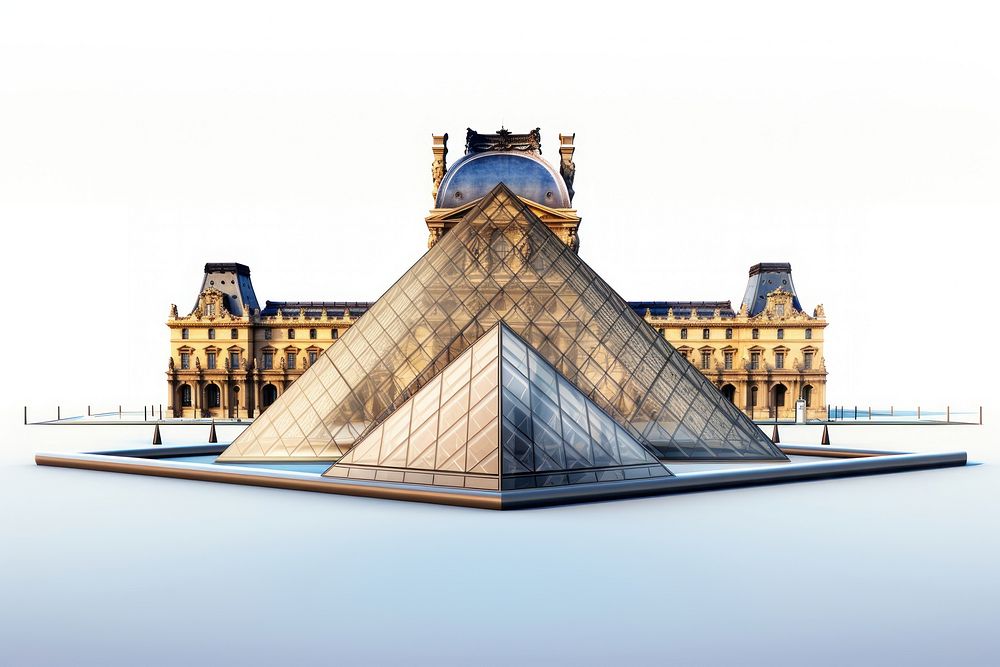 PARIS pyramid architecture building. AI generated Image by rawpixel.