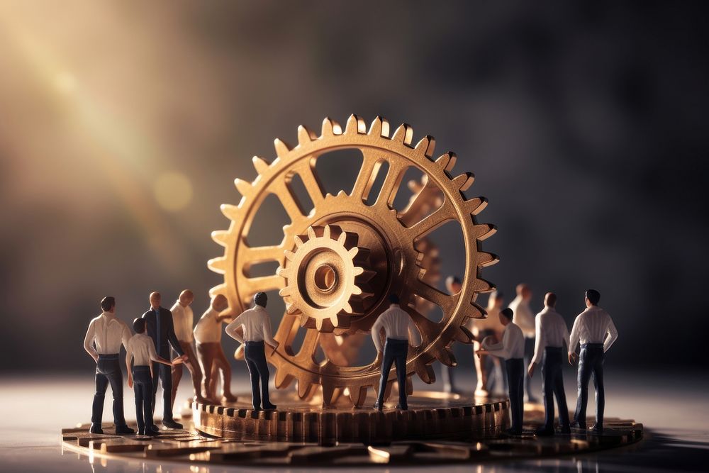 Cogwheels teamwork gear togetherness. AI generated Image by rawpixel.