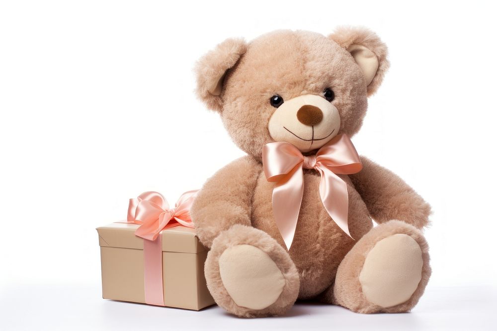 Gift bear toy bow. AI generated Image by rawpixel.