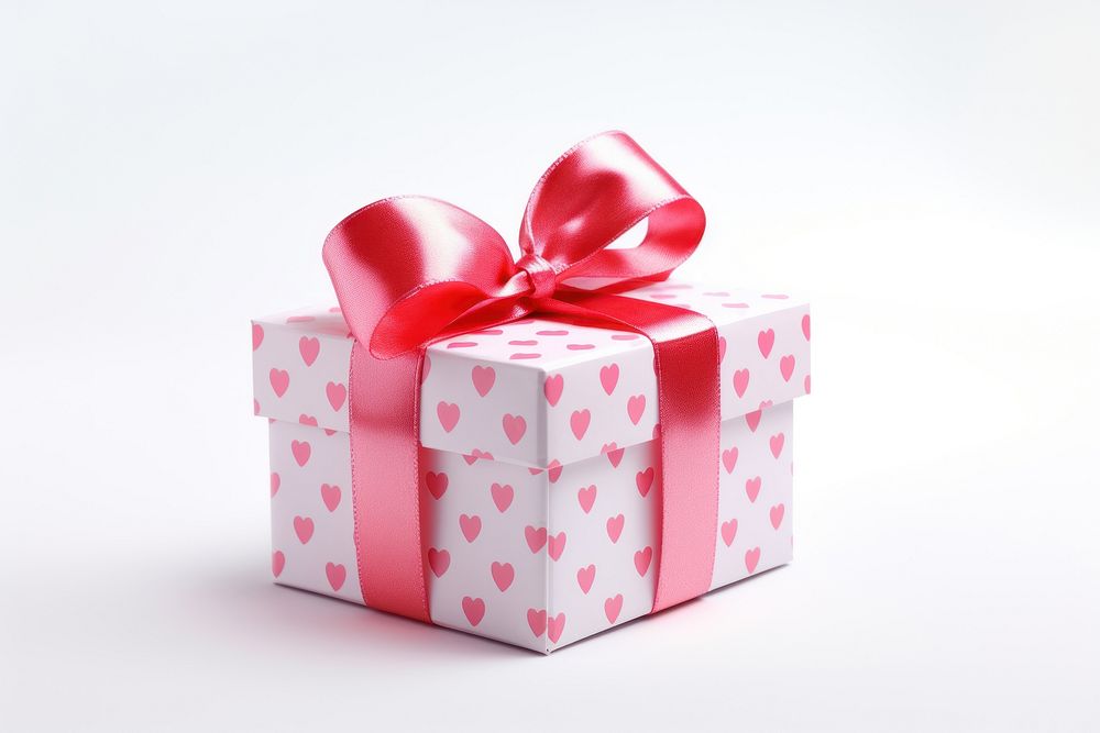 Valentine gift pink white background anniversary. AI generated Image by rawpixel.