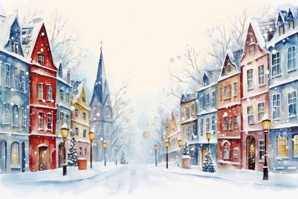 Christmas festival winter street city