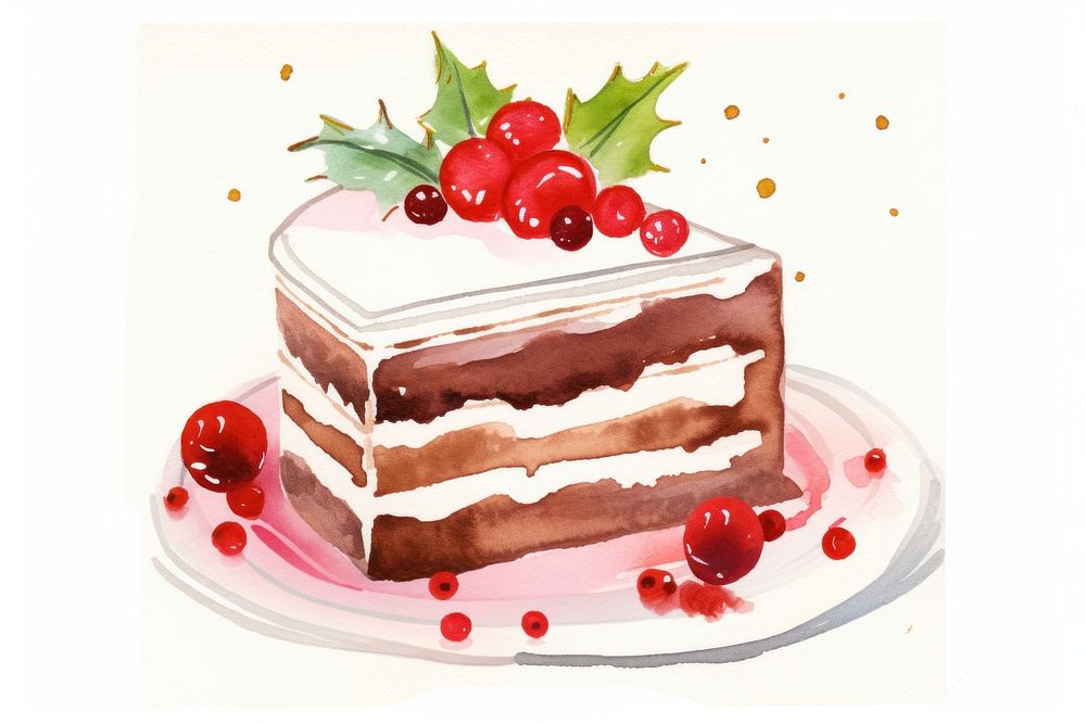 Baking cake dessert cream food. AI generated Image by rawpixel.