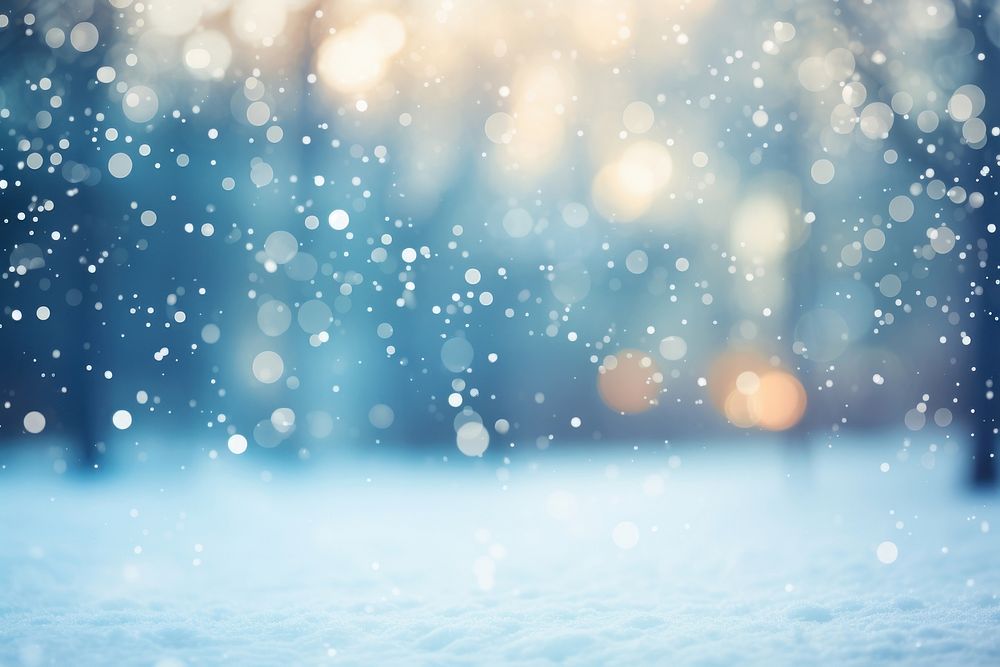 Bokeh winter snow backgrounds. AI generated Image by rawpixel.