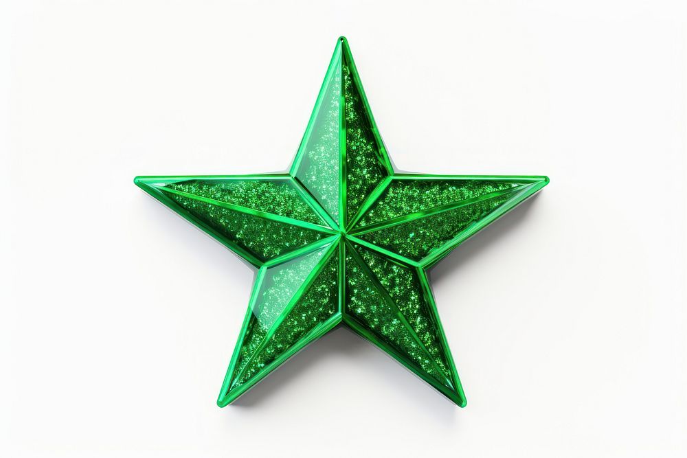 Green star white background celebration. AI generated Image by rawpixel.
