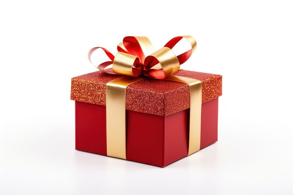Gift ribbon gold box. AI generated Image by rawpixel.
