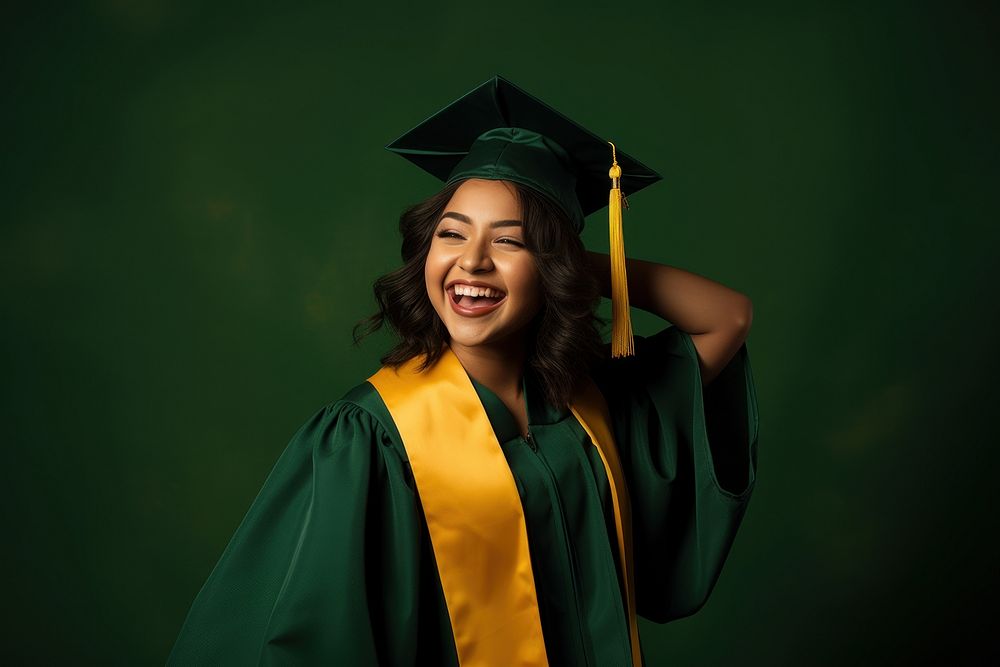 South indian girl celebrating graduation student smile. AI generated Image by rawpixel.