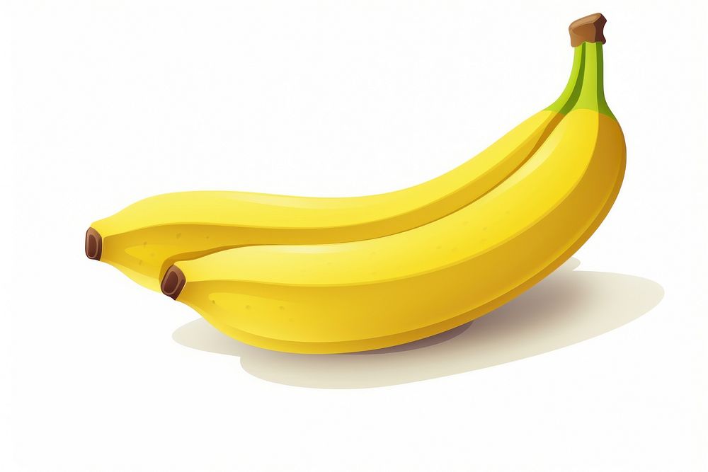 Banana food white background freshness. AI generated Image by rawpixel.