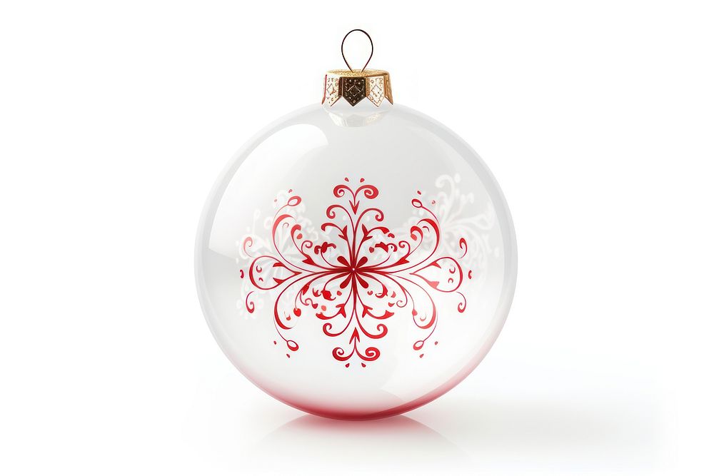 Ornament ball christmas white background illuminated. AI generated Image by rawpixel.