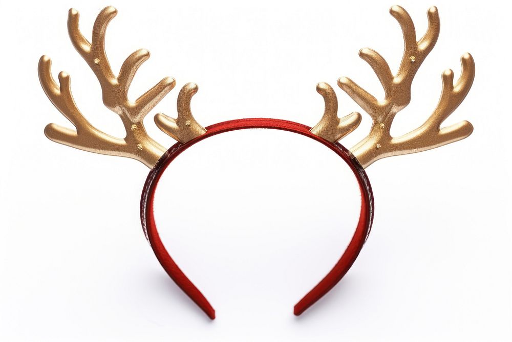 Reindeer Headband antler white background celebration. AI generated Image by rawpixel.