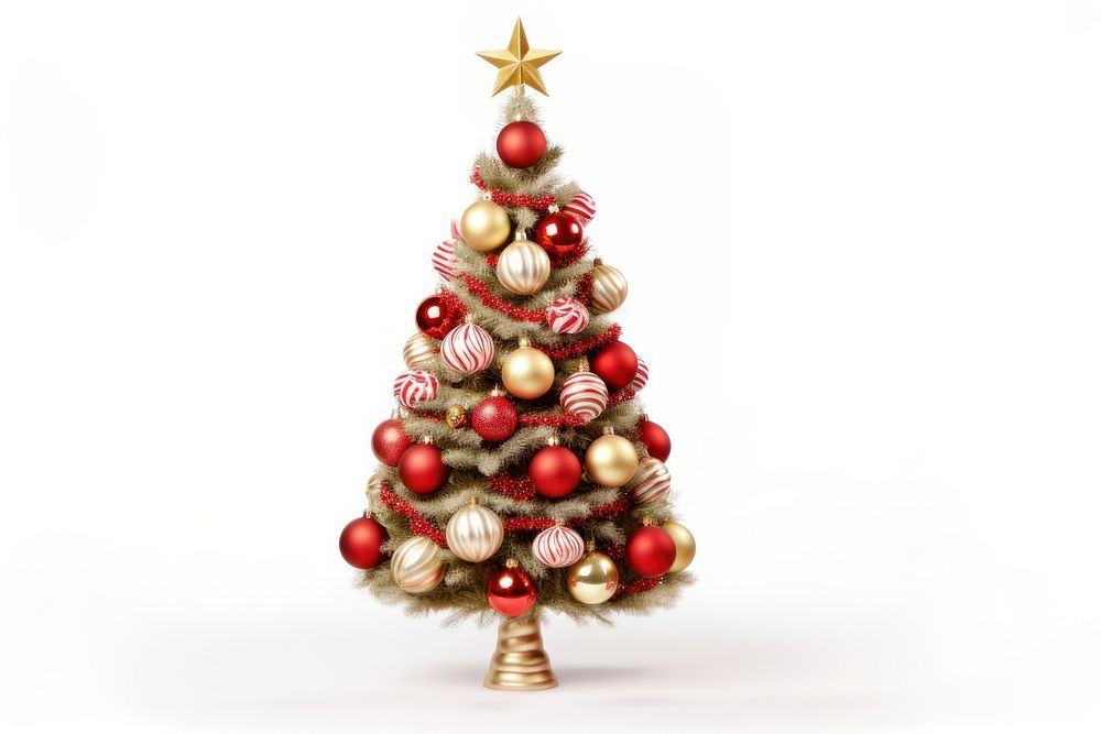 Christmas tree decoration gift white background. AI generated Image by rawpixel.