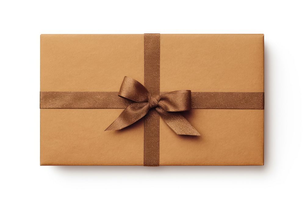 Craft gift backgrounds brown white background. AI generated Image by rawpixel.