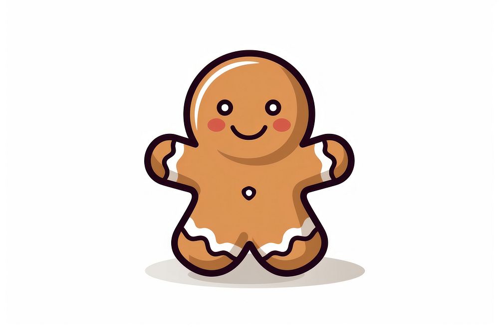 Gingerbread cartoon clipart cookie face anthropomorphic. AI generated Image by rawpixel.