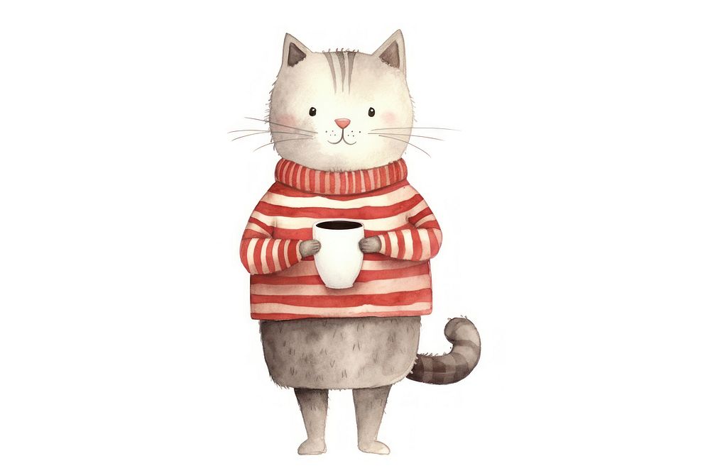 Cat standing full body sweater mammal animal. AI generated Image by rawpixel.