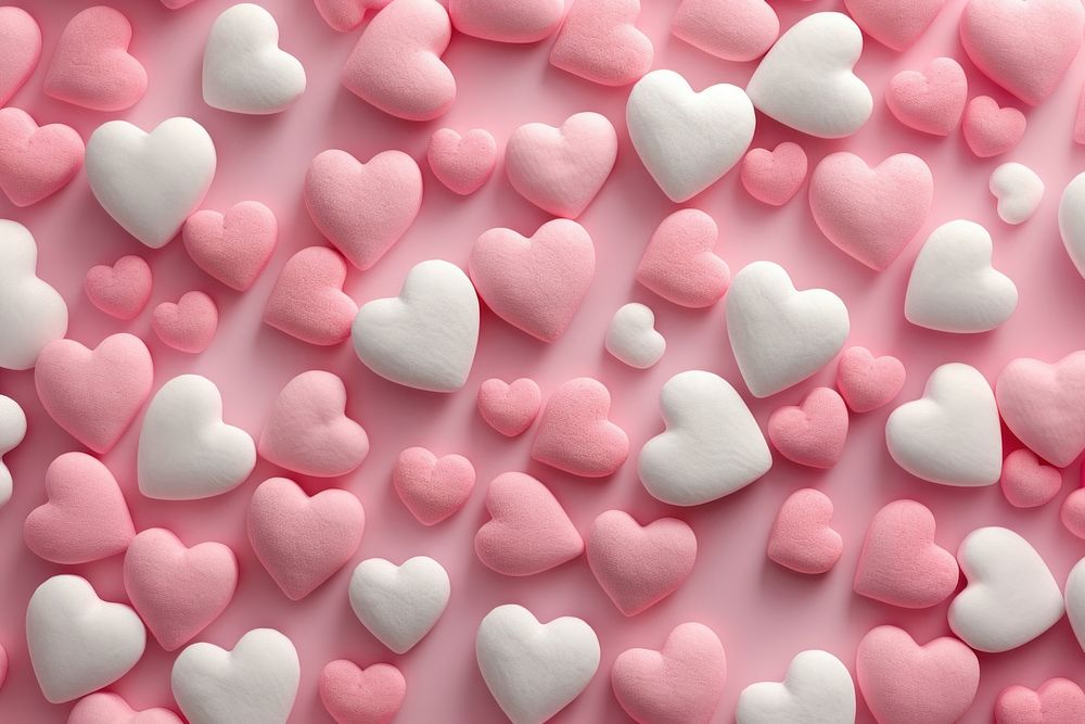 Hearts confectionery backgrounds pattern. AI generated Image by rawpixel.