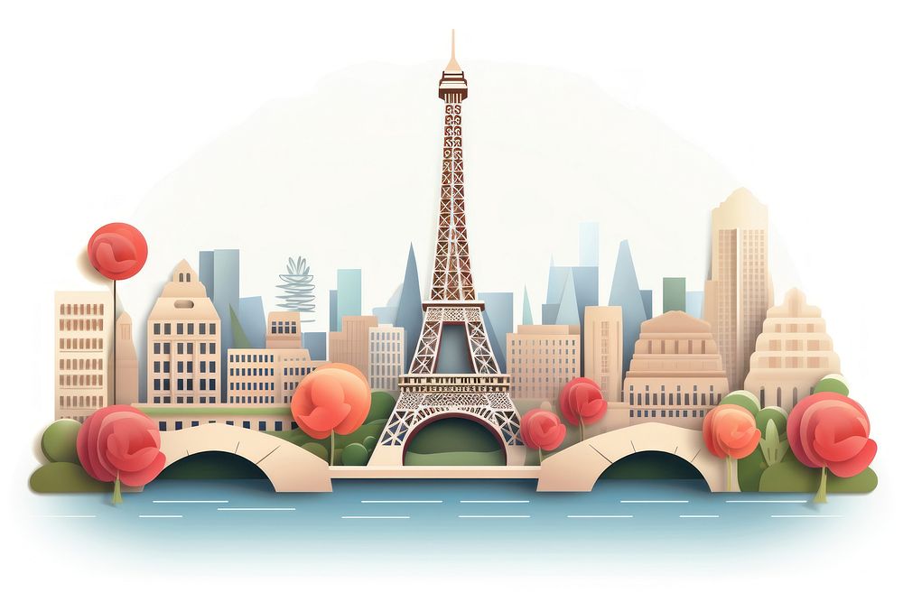 Paris city architecture building. AI generated Image by rawpixel.