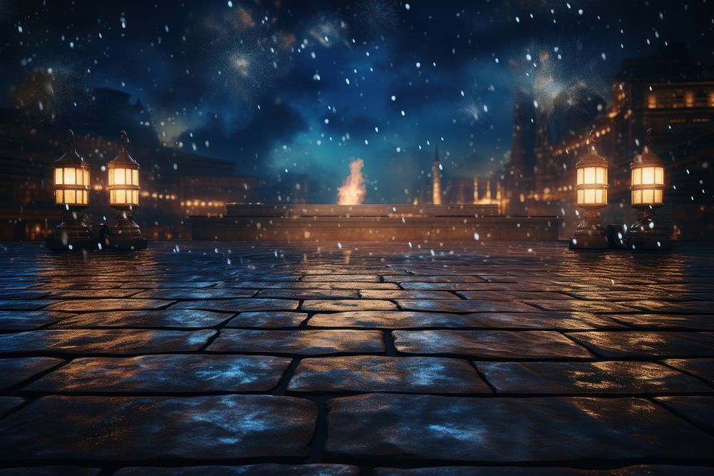 New year outdoors street night. AI generated Image by rawpixel.