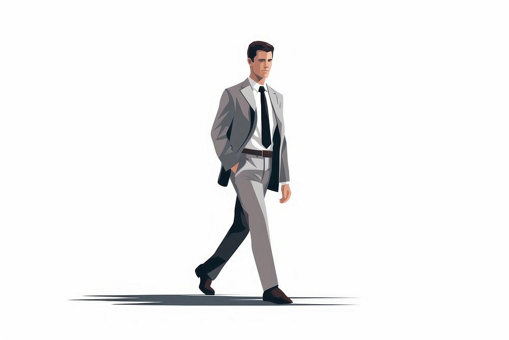 Businessman walking blazer tuxedo. AI generated Image by rawpixel.