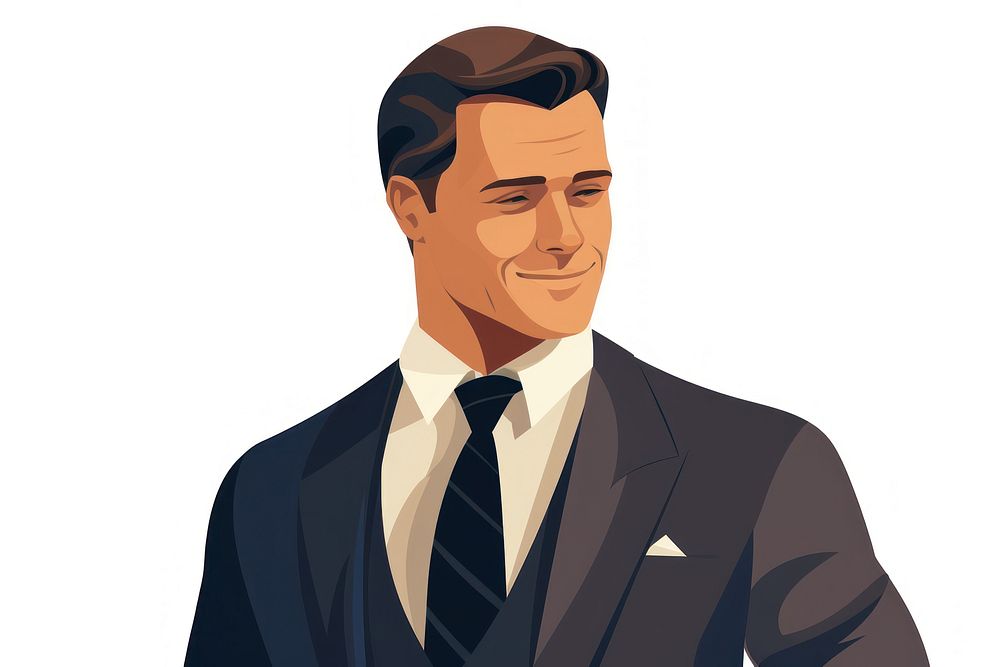 Businessman portrait necktie tuxedo. AI generated Image by rawpixel.