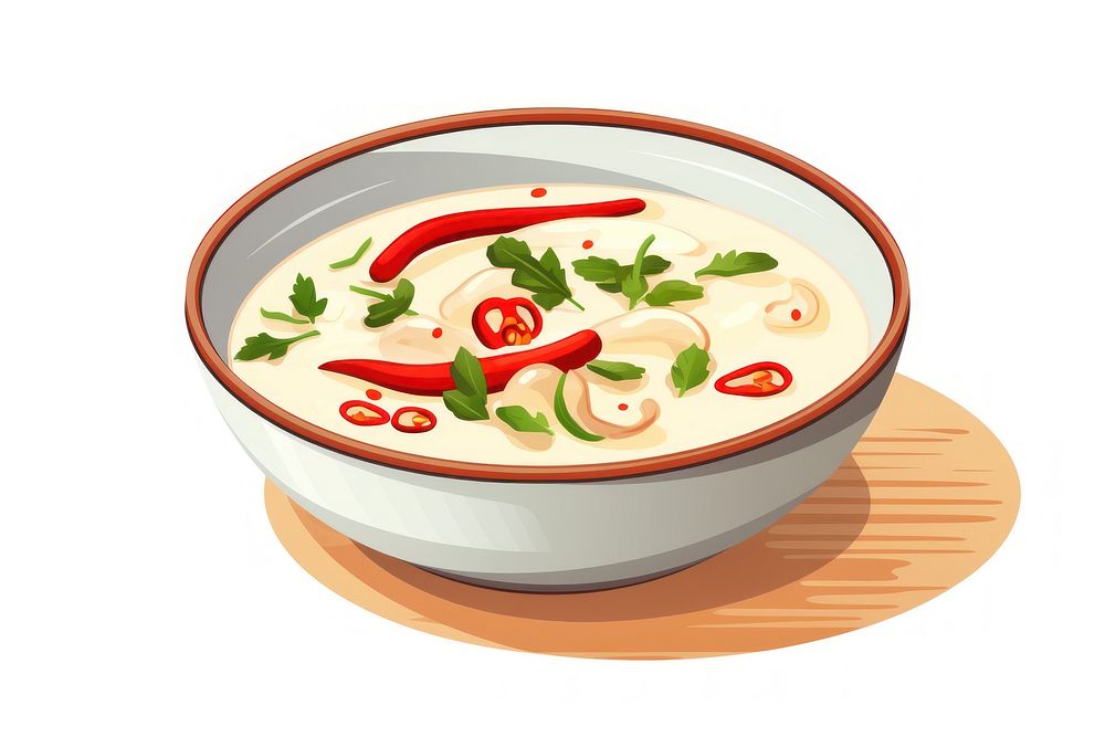 Tom kha soup food meal. AI generated Image by rawpixel.
