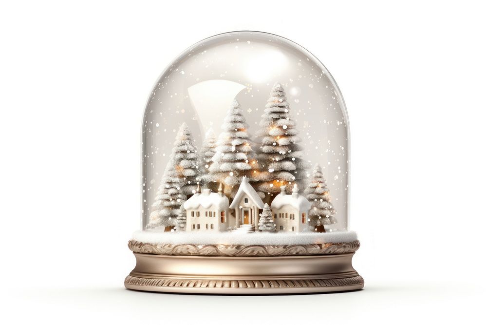 Glass snow christmas white background architecture. AI generated Image by rawpixel.