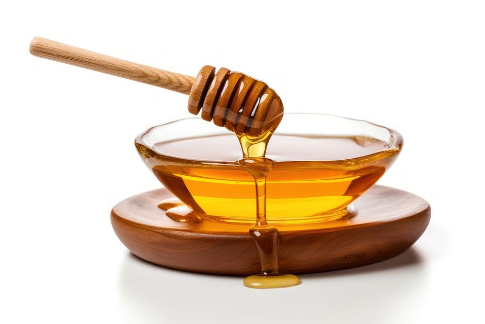 Honey dripping honey spoon food. AI generated Image by rawpixel.