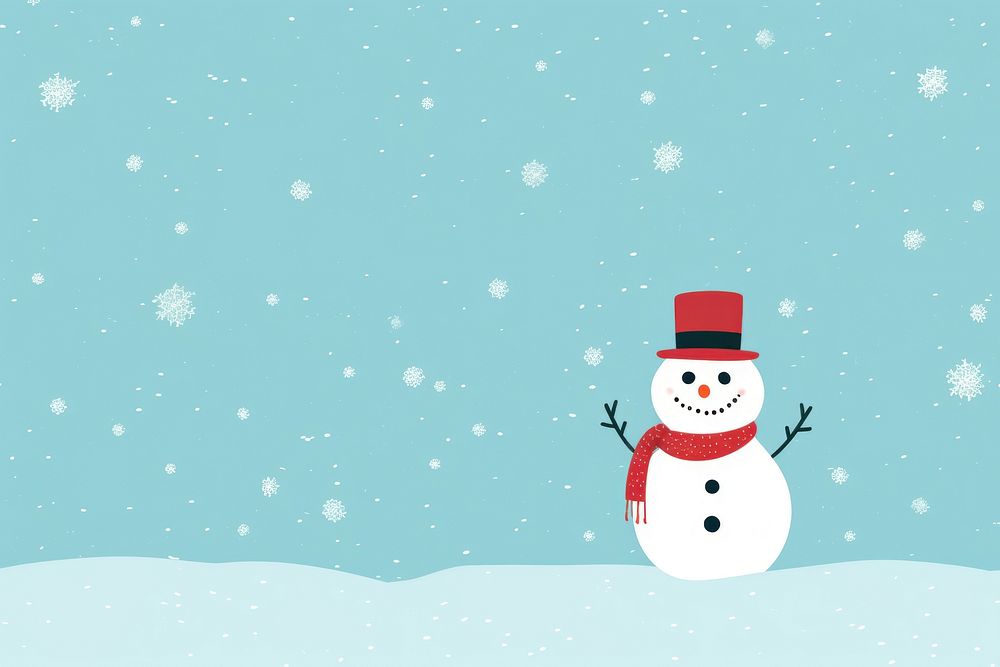 Christmas mood snow snowman winter. AI generated Image by rawpixel.