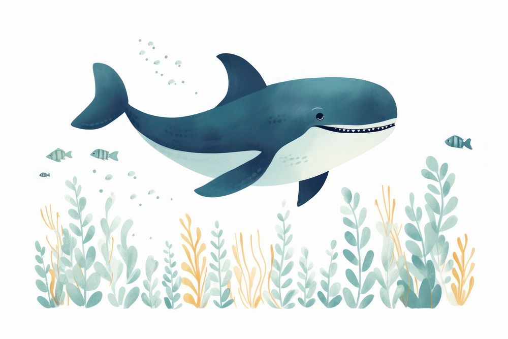 Sea animal mammal shark whale. AI generated Image by rawpixel.