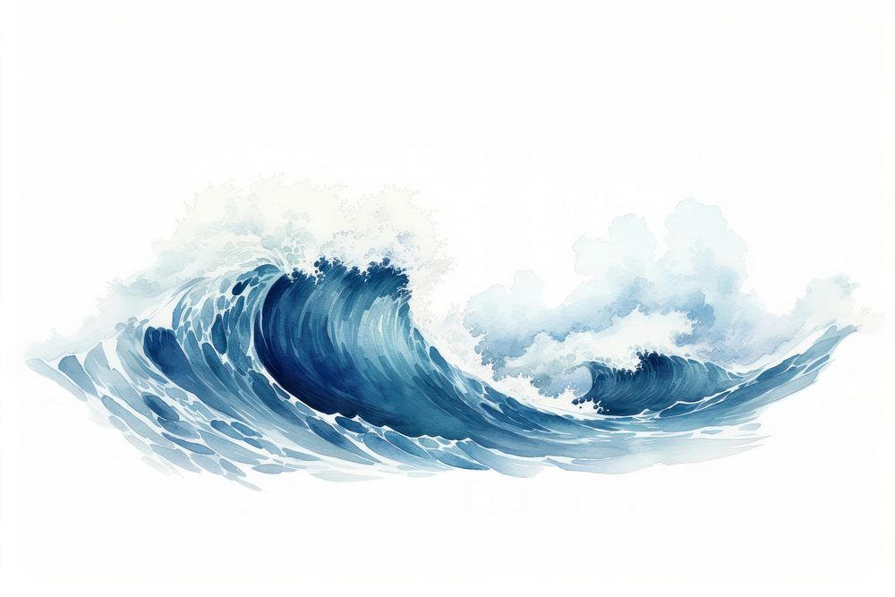Wave ocean nature sea. AI generated Image by rawpixel.