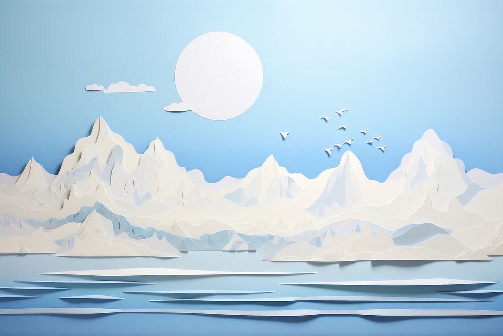 Artic landscape outdoors painting nature. AI generated Image by rawpixel.