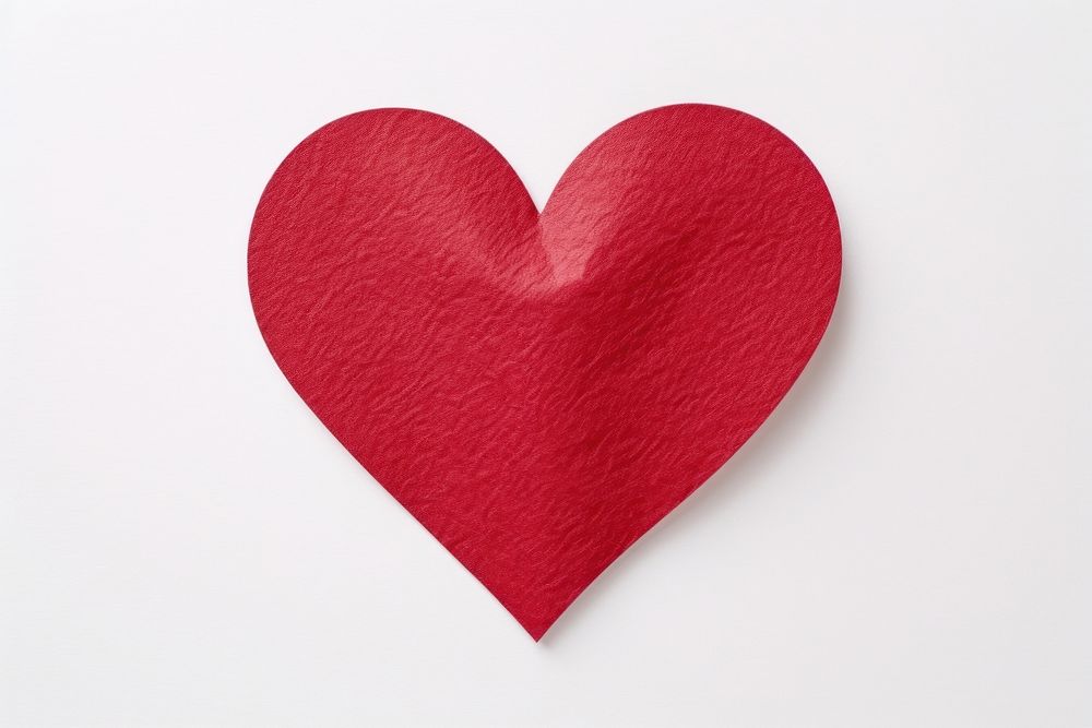 Red heart white background creativity passion. AI generated Image by rawpixel.