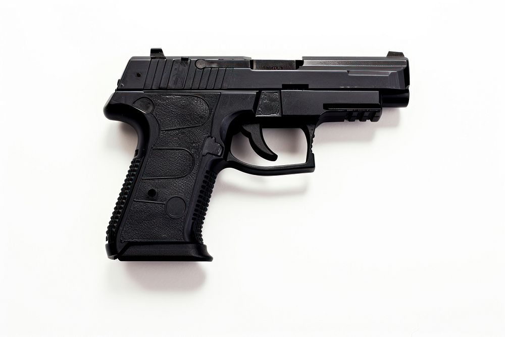 Toy Black Handgun handgun weapon black. AI generated Image by rawpixel.