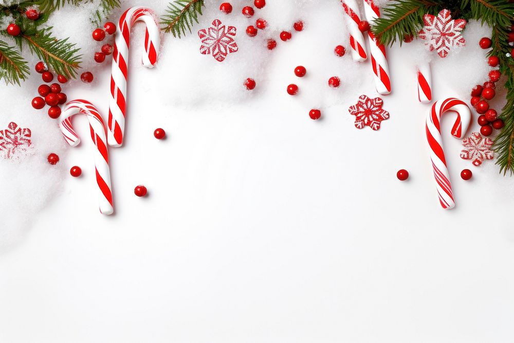 Christmas frame candy snow backgrounds. AI generated Image by rawpixel.