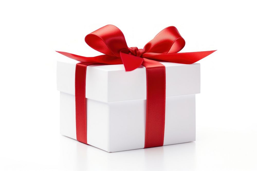 Gift white bow box. AI generated Image by rawpixel.