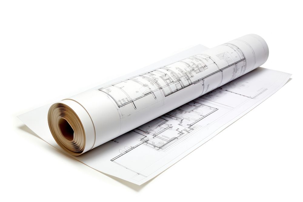 Building plans diagram paper white background. AI generated Image by rawpixel.
