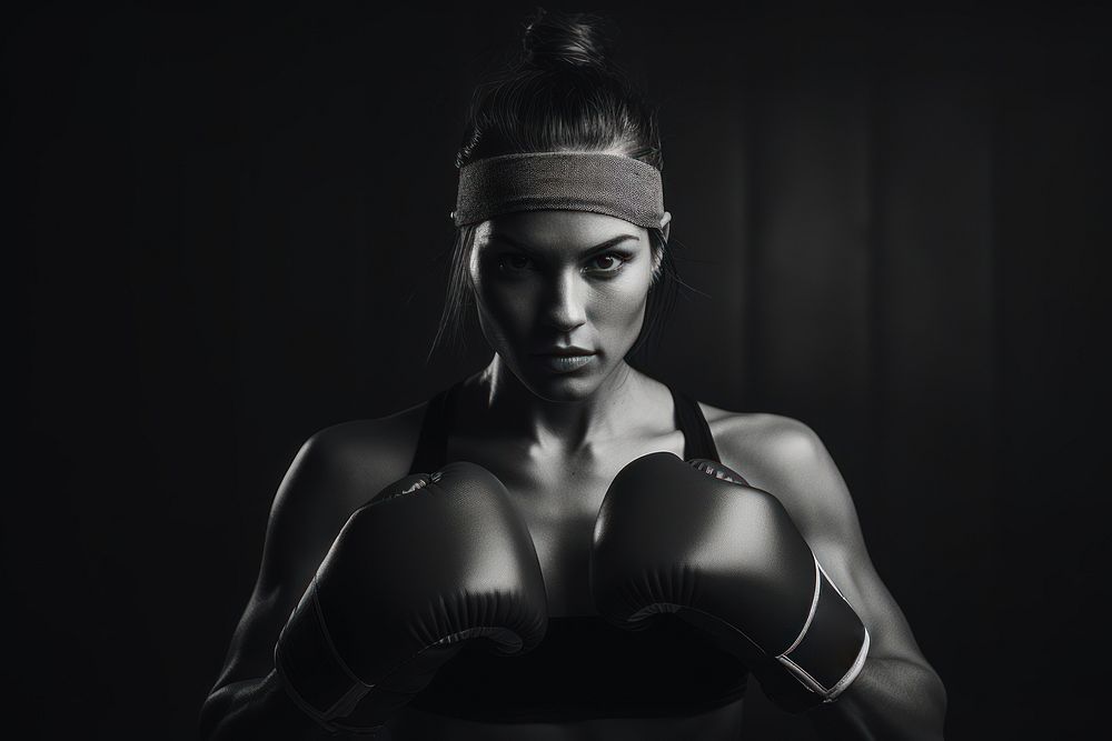 Portrait boxing adult woman. AI generated Image by rawpixel.