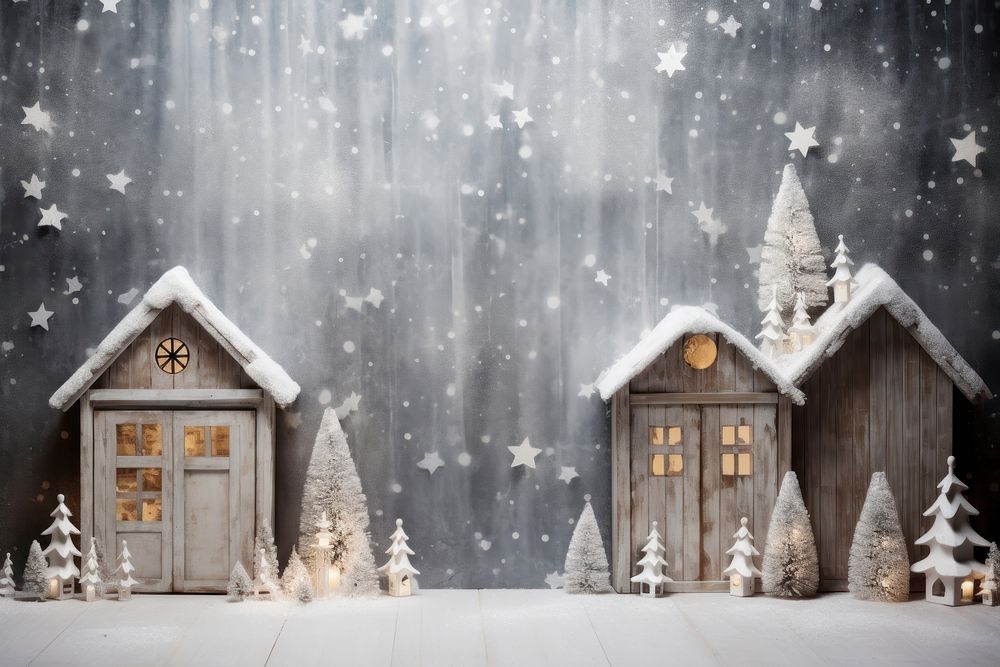 Christmas background decoration outdoors snow. AI generated Image by rawpixel.