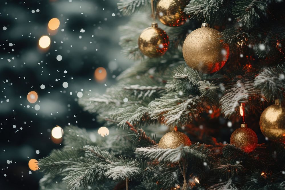 Christmas tree backgrounds outdoors plant. AI generated Image by rawpixel.