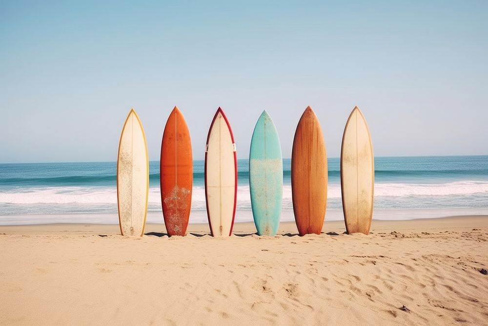 Surfboard outdoors surfing nature. AI generated Image by rawpixel.