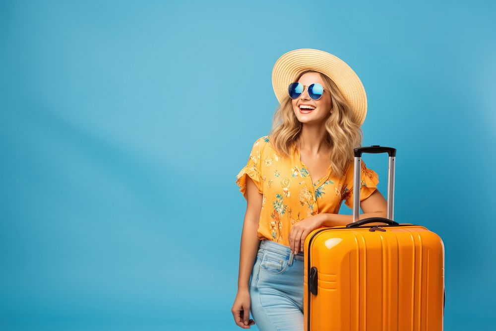 Suitcase vacation luggage summer. AI generated Image by rawpixel.