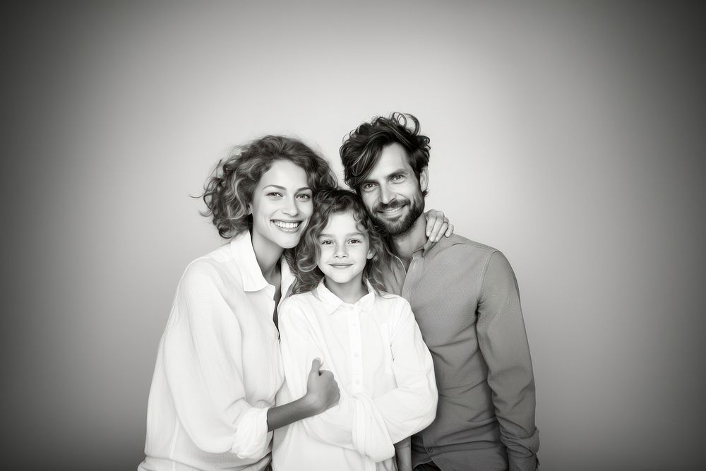 Happy family portrait adult white. AI generated Image by rawpixel.