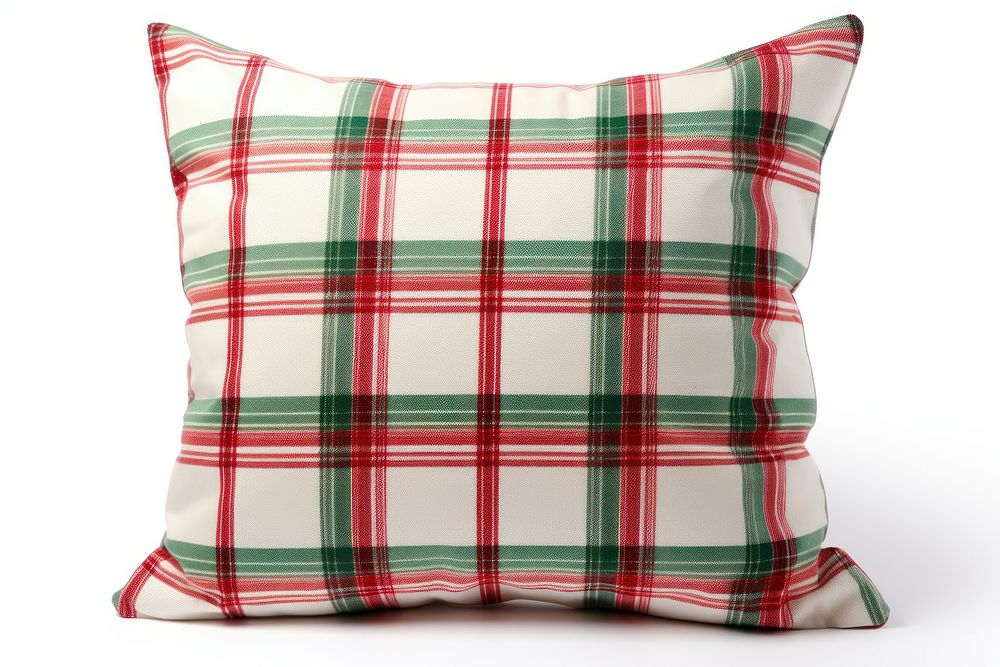 Pillow cushion red white background. AI generated Image by rawpixel.