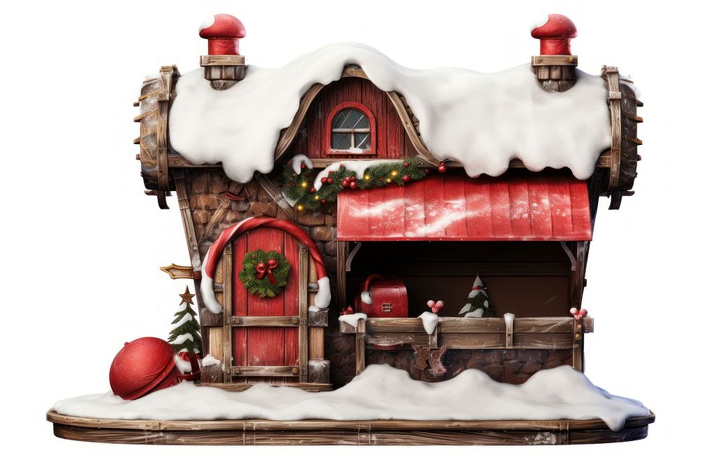 Christmas confectionery architecture gingerbread. AI generated Image by rawpixel.